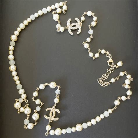 chanel pearl watch replica|faux Chanel long pearl necklace.